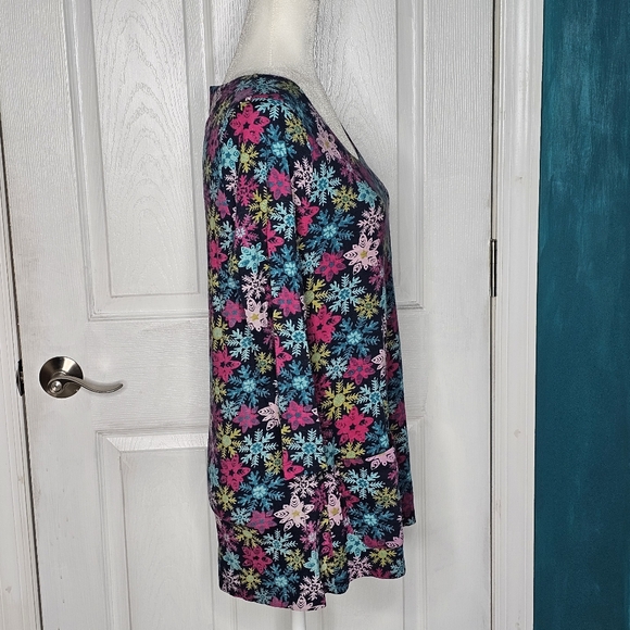 UK Brand Mistral Snowflake Tunic Top Size 10 US - Picture 3 of 11